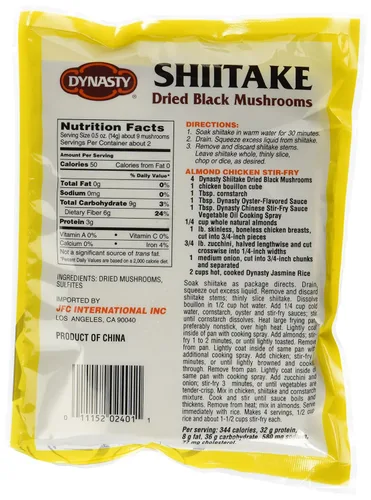 Miniatura 2 de Dynasty Champiñones Shiitake Enteros 1oz