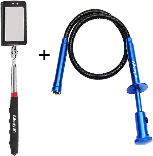 Miniatura 2 de Espejo de inspección telescópico con luces LED, herramienta flexible agarrador de garras magnético de 4 garras. conjunto de herramientas combinadas.