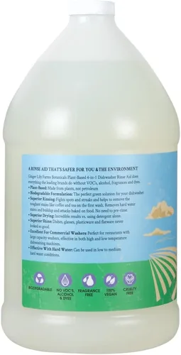 Miniatura 3 de Ginger Lily Farms Botanicals - Aditivo de Enjuague para Lavavajillas 4 en 1 a Base de Plantas, 100% Vegano y Libre de Crueldad Animal, Sin