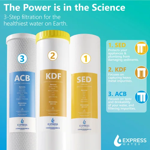Miniatura 4 de Sistema de filtro de agua para toda la casa Metales pesados Purificador de agua de 3 etapas para toda la casa, de primera calidad, filtro