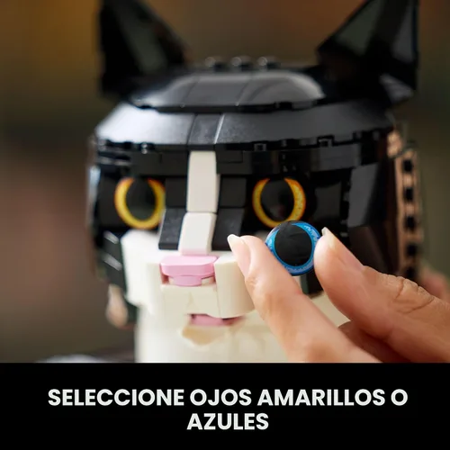 Miniatura 4 de LEGO Ideas Tuxedo Cat - Juegos de construcción para adultos, mayores de 18 años, kit de manualidades para decoración del hogar, sala de estar
