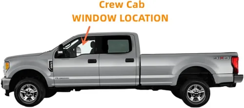 Miniatura 6 de Vidrio laminado de puerta delantera lateral izquierda de reemplazo para Ford F150 2015-2025 / F250 F350 F450 F550 2017-2022 todo tipo de carrocería