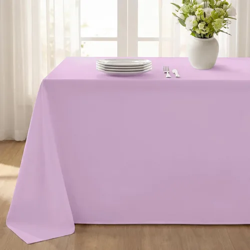 Miniatura 40 de Softalker Mantel rectangular, impermeable y resistente a las manchas, de tela, sin arrugas, lavable, cubierta de mesa de poliéster de 6.19 onzas por