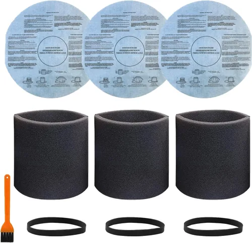 Miniatura 8 de Alrens Filtro de repuesto 90304, 90107 Filtro para aspiradora seca y juego de filtro de manga de espuma 90585 para Shop Vac 90304 90333 90350