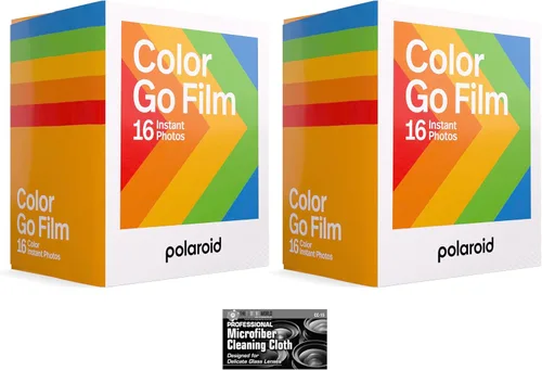 Miniatura 7 de Polaroid Originals Go - Película instantánea a color, marco negro, para cámara Polaroid GO, 2 paquetes dobles con tela (32 fotos)
