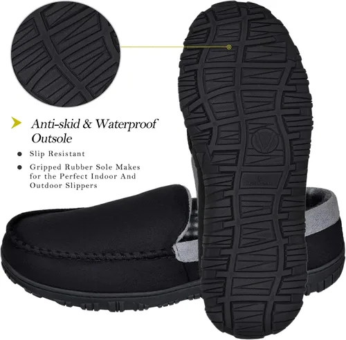 Miniatura 4 de MIXIN Pantuflas estilo mocasín para hombre con espuma viscoelástica.