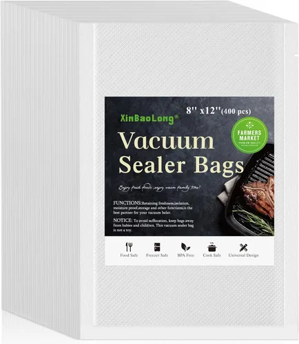 Miniatura 16 de Vacuum Sealer Bags For Food - 50 Quart 8" x 12" - Commercial Grade BPA Free Bag - Durable Customized Size Food Vac Bags for Storage and Sous Vide