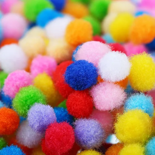 Miniatura 3 de Shappy 2000 mini pompones de 0.236 pulgadas para hacer manualidades, bolas pequeñas de Navidad, suministros de pasatiempos y decoración de Multi