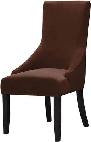Miniatura 28 de Juego de 1 fundas elásticas para silla con respaldo de ala, protector reutilizable para silla de brazo, protector lavable para silla de comedor