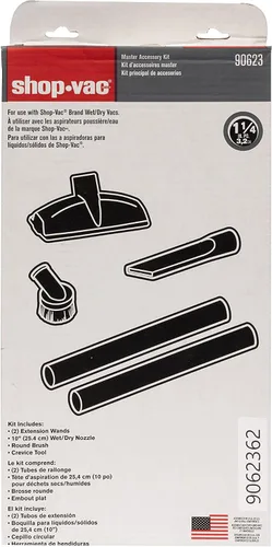 Miniatura 6 de Shop-Vac 9062362 Master Vacuum Kit de accesorios para aspiradoras, incluye varillas de extensión y boquillas, se adapta a mangueras de 1.25 pulgadas