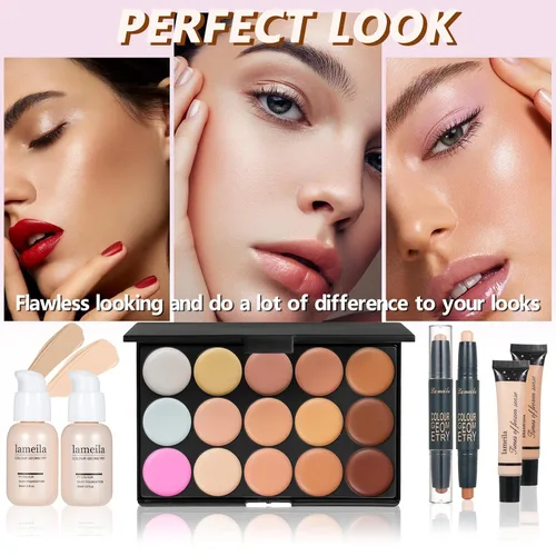 Miniatura 4 de Juego de maquillaje Kit de maquillaje para mujeres Kit completo Juego de maquillaje para adolescentes y mujeres Paleta de sombras de ojos Brillo