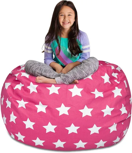 Miniatura 69 de Posh Stuffable Kids Funda de Silla Puf Rellenable para Almacenamiento de Animales de Peluche - Organizador de Juguetes Infantiles, Mediano 27