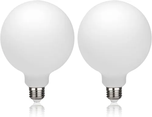 Miniatura 10 de Paquete de 2 bombillas LED globo G30 (G95), bombillas LED Edison regulables de 5.5W equivalentes a 50 vatios, blanco cálido 2700K, 500LM, base E26