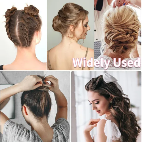 Miniatura 6 de Horquillas en forma de U, 100 unidades de 6 cm de horquillas para el pelo para moños, pinzas para el cabello para mujeres, niñas y salones