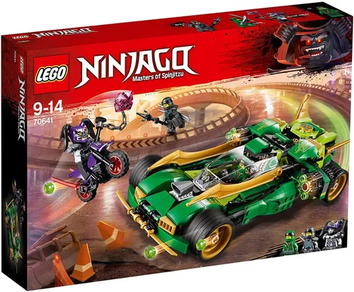 Miniatura 2 de Ninjago Ninja Nightcrawler, bicicleta y coche con función de disparo, juego de construcción Masters of Spinjitzu