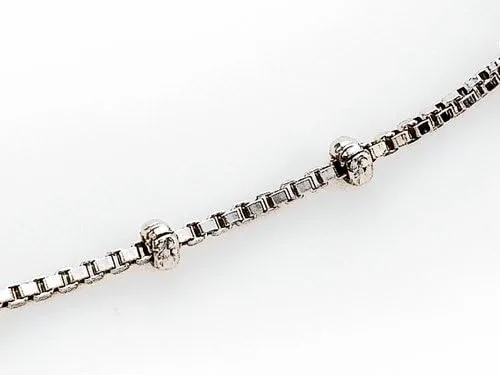 Miniatura 3 de Finejewelers - Pulsera de tobillo (plata de ley, 10.0in, 5 corazones)