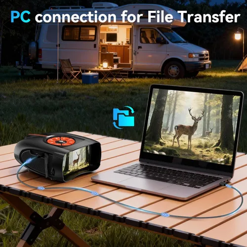 Miniatura 8 de Gafas de visión nocturna 4K para adultos: prismáticos de pantalla IPS de 4.5 pulgadas con zoom de 10X, regalos para hombres, papá, marido, novio