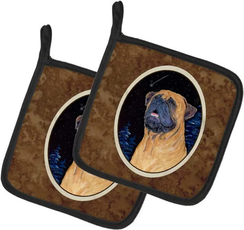 Miniatura 295 de Caroline's Treasures SS8617PTHD - Juego de soportes para ollas de cocina resistentes al calor, almohadillas calientes para horno para cocinar, Husky