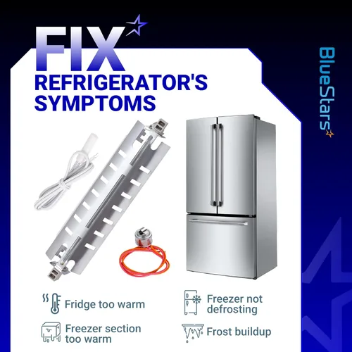Miniatura 7 de BlueStars Calentador de descongelación para refrigerador WR51X10055, sensor de temperatura WR55X10025 y reemplazo del termostato de descongelación