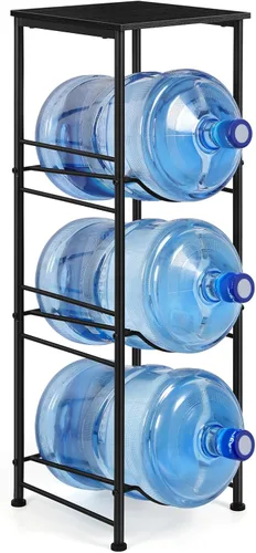 OYEAL Soporte para Jarra de Agua de 5 Galones Organizador de Botellas de Agua con Estante, Estante de Almacenamiento de Botellas de Agua de Servicio