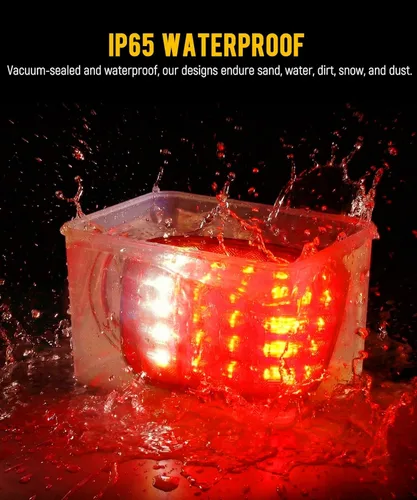 Miniatura 6 de Partsam 2 luces universales de 16 LED de parada trasera, señal de giro de reserva de freno inverso, luces de marcador de liquidación rojo/blanco