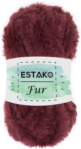 Miniatura 31 de Estako Piel 100% poliéster, suave, súper grueso, esponjoso, pelo sintético, hilo de tejer y ganchillo, 3.52 oz (100gr) 71 yardas (213.3 ft)
