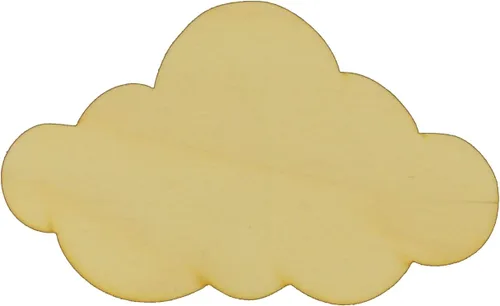 Recorte de madera de nube sin terminar disponible en una variedad de tamaños y grosores (1/8 pulgadas de grosor, mediano 8 x 5 pulgadas (se vende