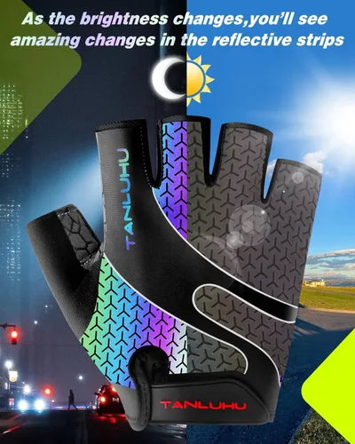 Miniatura 5 de Tanluhu - Guantes de ciclismo para hombre y mujer