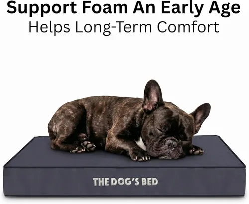 Miniatura 5 de The Dog's Bed - Cama ortopédica para perro, gris medio con ribete negro, impermeable, cama de apoyo con fundas reemplazables lavables, aprobada por