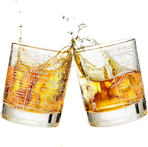 Miniatura 21 de Greenline Goods - Vasos de whisky, juego de regalo de 2 vasos de 284ml para amantes de Washington, DC, grabado con mapa de Washington, DC Vaso