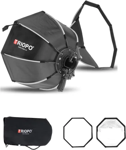 Triopo Softbox 55 cm/21.6 pulgadas, paraguas octogonal para fotografía, para Godox V860II V860III V850II V850III TT600 TT685 TT685II YN560 III IV