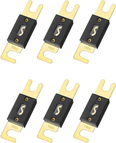Miniatura 8 de 6 piezas de fusible ANL de 300 amperios/300 A, fusible de hoja para sistema de audio y video de vehículos marinos y automóviles, fusible en línea
