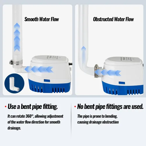 Miniatura 3 de Bomba de sentina marina automática de 12 V 750 GPH con interruptor de flotador integrado, bomba de agua sumergible de encendido/apagado automático