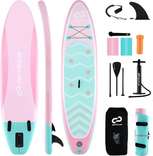 Miniatura 14 de Goplus Tabla de remo inflable de pie, 10 pies/10.5 pies/11 pies con paquete de accesorios, paleta ajustable, bolsa de transporte, aleta, bomba