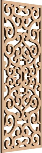 Miniatura 13 de Eveline - Paneles decorativos de pared de madera con calado, 13 3/8 pulgadas de ancho x 34 3/8 pulgadas de alto x 3/8 de alto, roble rojo rojo