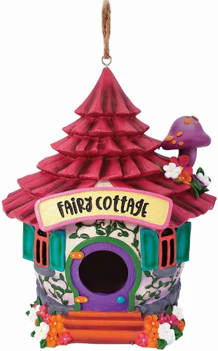 Miniatura 6 de Spoontiques - Birdhouse - Decoración de jardín - Casa decorativa para pájaros para decoración de patio y jardín - Novedad colgante para patio al