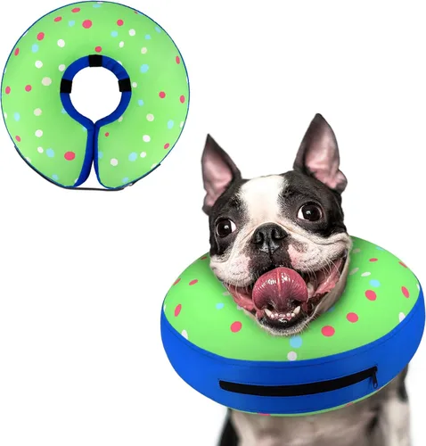 Miniatura 58 de Supet Cono Inflable para Perro para Perros Grandes, Medianos y Pequeños, Collar de Cono Suave para Perros y Gatos, Collar EC para Cuello de Perro