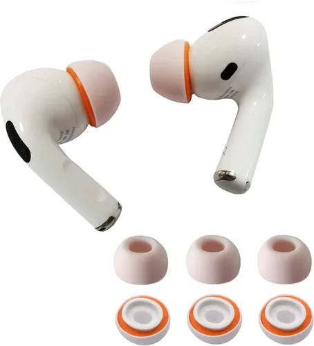 Miniatura 14 de KASOTT Almohadillas híbridas de espuma viscoelástica y silicona mejoradas para AirPods Pro de 1ª y 2ª generación, ultra cómodas, orejas Negro
