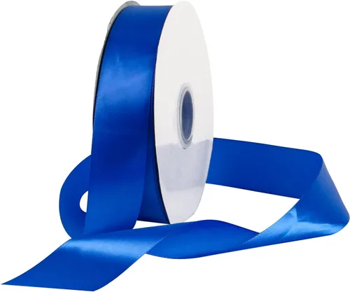 Miniatura 13 de Cinta de satén de poliéster azul de 3/8 pulgadas para envolver regalos, cinta de tela de alta densidad de 100 yardas para bodas, envoltura