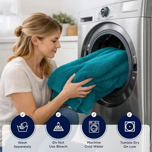 Miniatura 7 de DAN RIVER Paquete de 2 toallas de baño de lujo de 35 x 70, 21.16 oz/m², suaves y de secado rápido, 100% algodón hilado en anillo, ideales para Verde