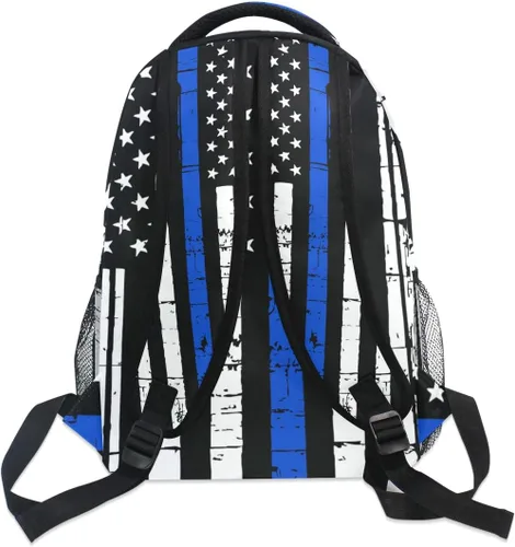 Miniatura 4 de Nerxy Mochila Mochila Mochila Ligera Casual Mochila para Viajes Deportes, Bandera azul, Tamaño único, Mochilas Daypack