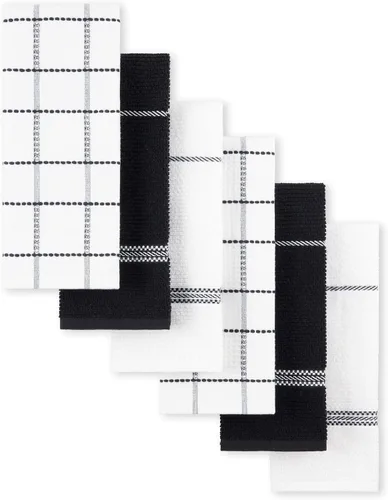 Miniatura 13 de Martha Stewart Modern Waffle - Juego de 6 toallas de cocina de gofres, color gris, 16 x 28 pulgadas