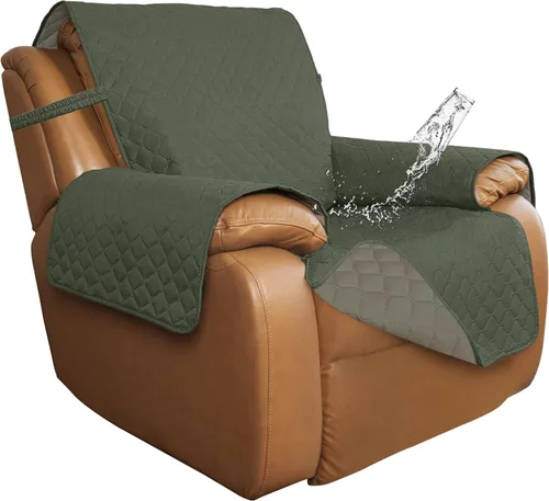 Miniatura 38 de ISSUNTEX Fundas de sofá de dos plazas con doble protección 100% impermeables para sala de estar, fundas para sofá de 2 cojines, protector de muebles