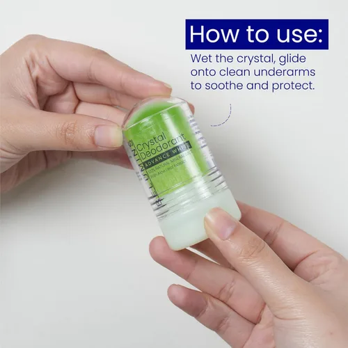 Miniatura 6 de Relumins Desodorante de cristal de aloe vera, sal mineral totalmente natural, no mancha, no irritante, sin aluminio, desodorante hidratante