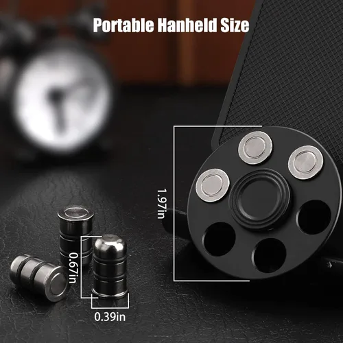 Miniatura 2 de Juguete Fidget Spinner para Adultos y Niños, Spinner de Mano y Dedo de Aleación Negra Genial, Alivio del Estrés Anti Ansiedad Fidget Cube Fidget