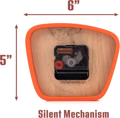 Miniatura 4 de Reloj moderno de mediados de siglo hecho a mano, movimiento silencioso para escritorio, mesa y repisa, decoración analógica MCM sin tictac