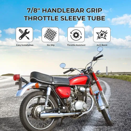 Miniatura 4 de Tubo de manguito de acelerador de agarre giratorio para manillar de 7/8 pulgadas para Honda CB350 CB 360 450 500 550 650 750 GL1000, 0.866 in agarre