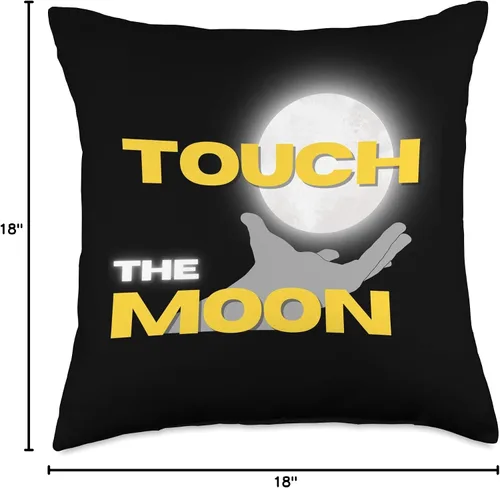 Miniatura 4 de CroftTee Touch The Moon - Almohada de 16 x 16 pulgadas, multicolor