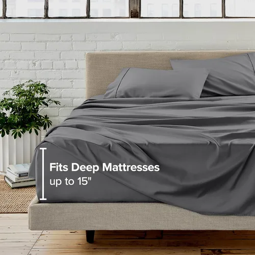Miniatura 5 de Bare Home - Juego de sábanas y fundas de almohadas de microfibra ultrasuave de 1,800 hilos y doble bolsillo, doble cepillado, bolsillo profundo, 02