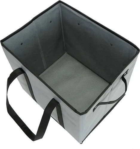 Miniatura 4 de Foraineam Juego de bolsas reutilizables para comestibles, bolsas de compras plegables y resistentes con fondo reforzado Gris / Paquete de 3